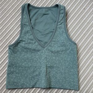Athleta Teal V-Neck Tank Top